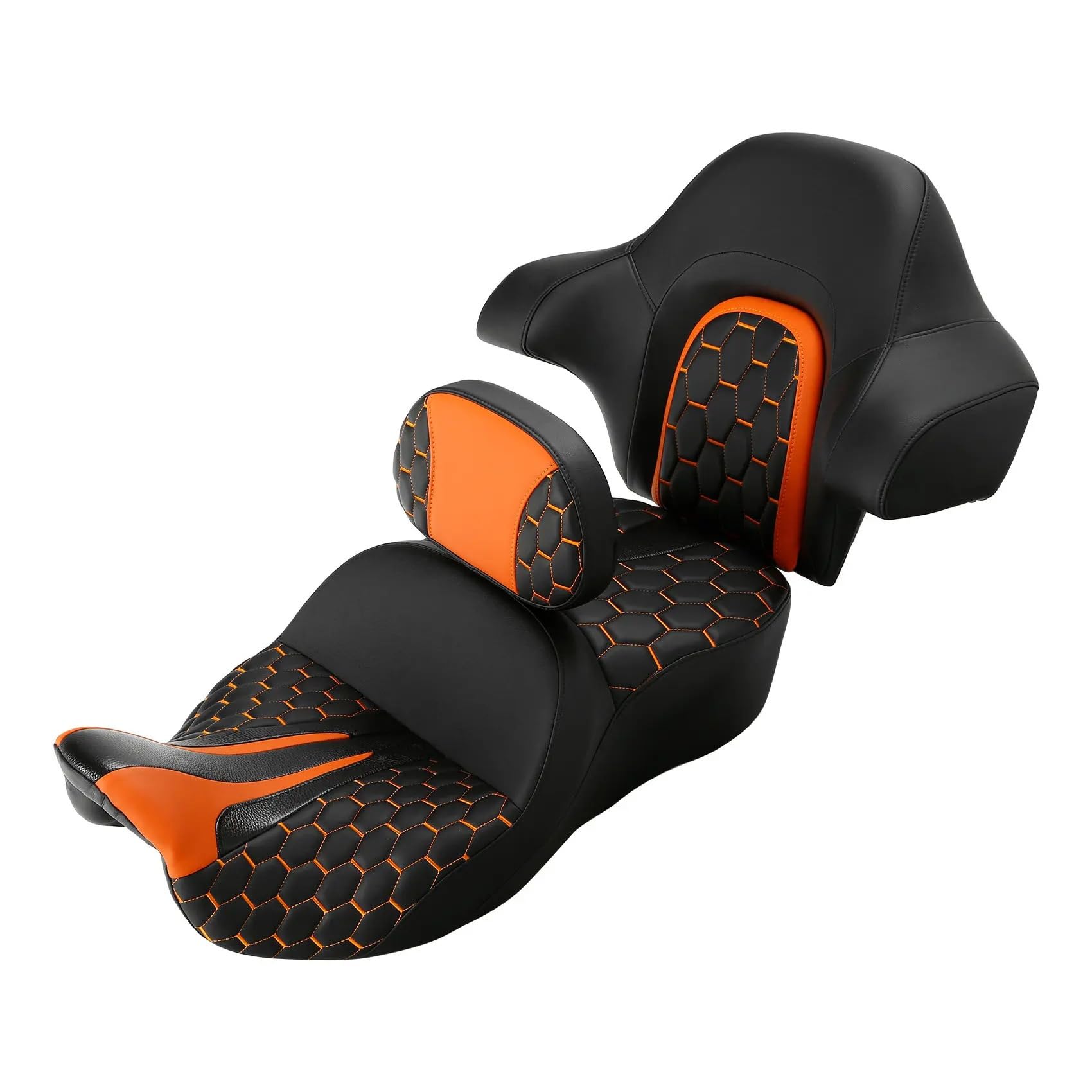 Fahrer Sitz Motorrad Two-Up Für Sitzlehne Für Für Touring Für Street Für Electra Glide Für Road King CVO 2009-2022 2018 2014 von NMHTJ