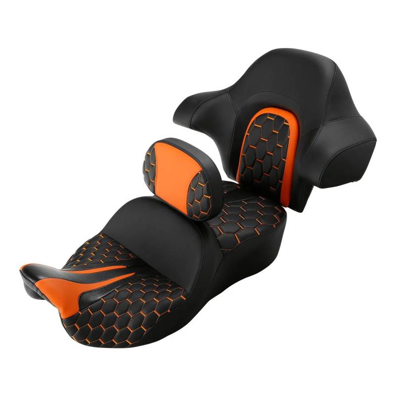 Fahrer Sitz Motorrad Two-Up Für Sitzlehne Für Für Touring Für Street Für Electra Glide Für Road King CVO 2009-2022 2018 2014 von NMHTJ