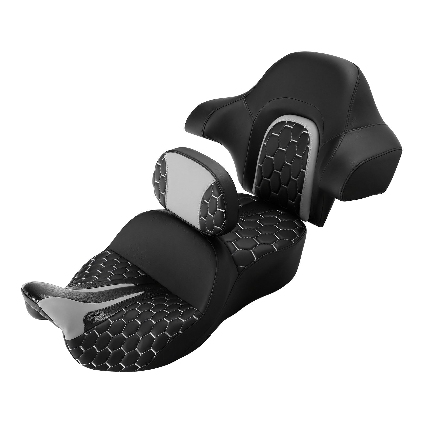 Fahrer Sitz Motorrad Two-Up Für Sitzlehne Für Für Touring Für Street Für Electra Glide Für Road King CVO 2009-2022 2018 2014 von NMHTJ