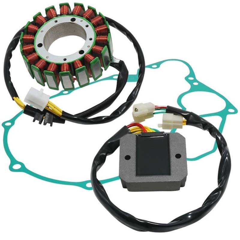 Motorrad Magneto Zündstator Motorrad Stator Spule Regler Gleichrichter Dichtung Generator Abdeckung Set Für VT1100 VT1100C Zubehör von NMHTJ