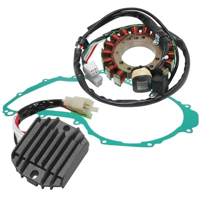 Motorrad Magneto Zündstator Motorrad Stator Spule Regler Gleichrichter Dichtung Generator Abdeckung Set Für YFM350 YFM350U 350 2WD Zubehör von NMHTJ