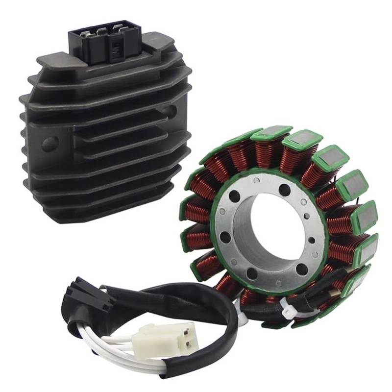 Motorrad Magneto Zündstator Motorrad Zündung Generator Stator Spule + Spannung Stabilisator Rectifier Regler Kit Für YZFR6 Edition 1999-2002 von NMHTJ