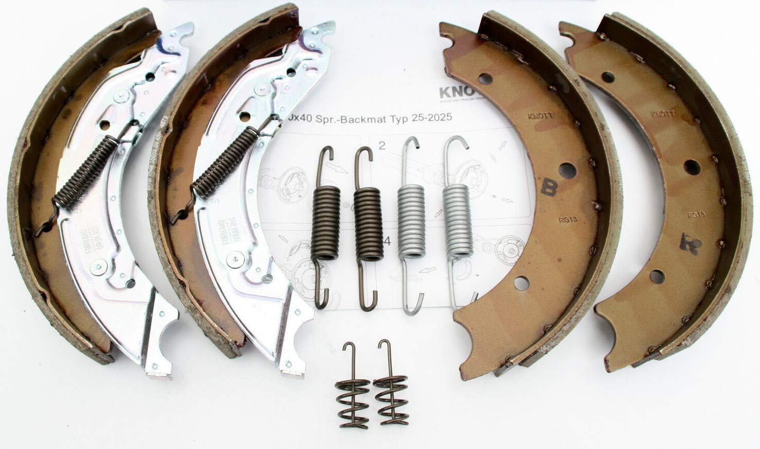 trailer parts4u Original Knott Bremsbackensatz 250x40 Bremse 25-2025/1 für eine Achse trailer parts4u Original Knott Bremsbackensatz 250x40 Bremse 25-2025/1 für eine Achse von trailer parts4u