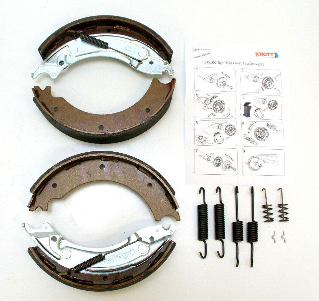 Original Knott Bremsbackensatz mit Federn 300x60 für Radbremse 30-2261 Backmat Original Knott Bremsbackensatz mit Federn 300x60 für Radbremse 30-2261 Backmat von trailer parts4u
