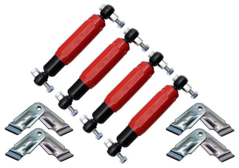 NN Set AL-KO Octagon Plus Red Radstossdämpfer rot Stoßdämpfer Anhänger 1800 / 3500kg inklusive Halter für Euro-Achse 244086 244.086 von NN