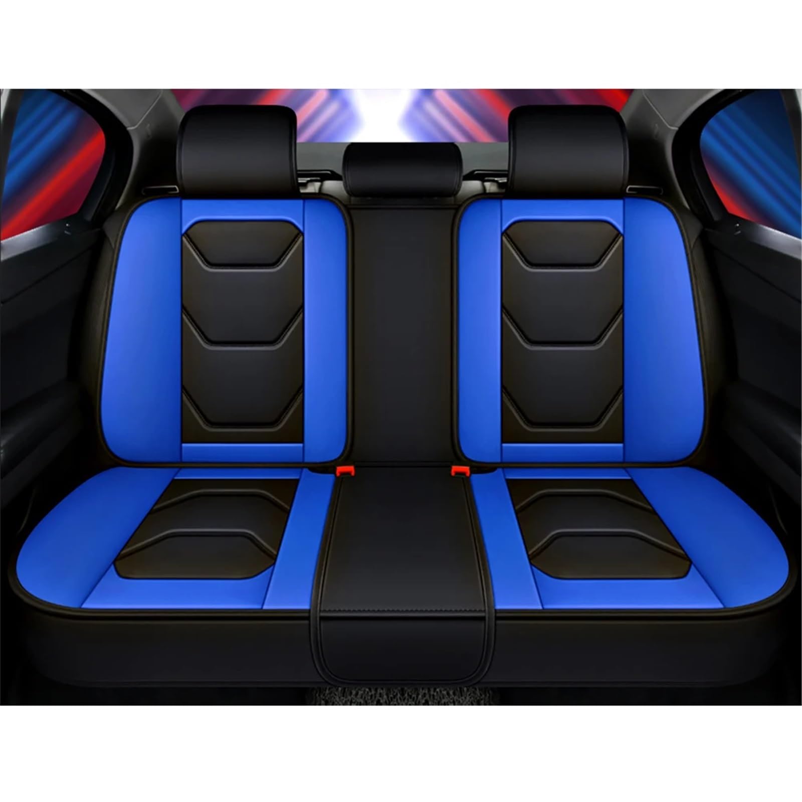 Kompatibel Mit Nissan Für Leaf Für Teana Für Tiida Autositzbezüge, Sitzkissenbezug, Autositz-Schutzpolster, Auto-Sitzbezug Vorne Und Hinten Autositz Sitzauflagen(Blue,Rear) von NNBINK