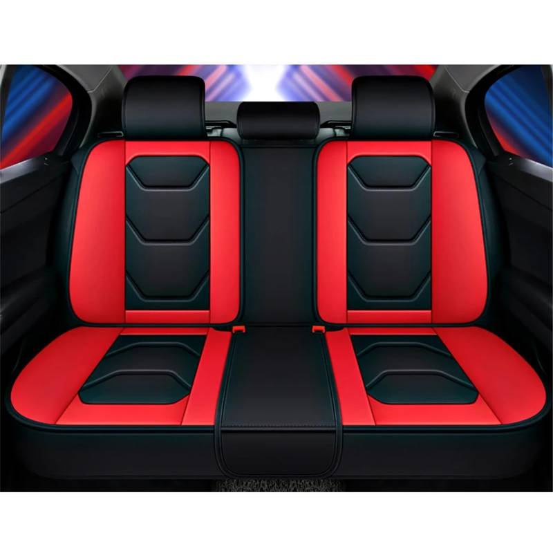 Kompatibel Mit Nissan Für Leaf Für Teana Für Tiida Autositzbezüge, Sitzkissenbezug, Autositz-Schutzpolster, Auto-Sitzbezug Vorne Und Hinten Autositz Sitzauflagen(Red,Rear) von NNBINK