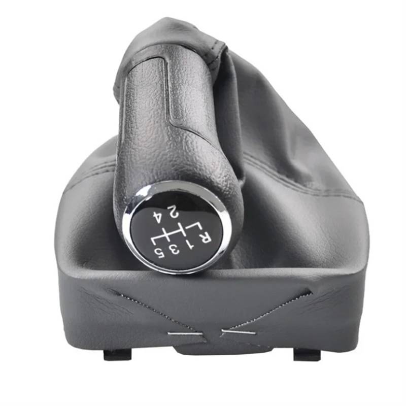Kompatibel Mit Vw Für Polo 9N 9N2 9N3 2002–2009 Auto Hand Geschwindigkeit Schaltknauf Hebel Stick Griff Gamasche Boot Abdeckung Fall Auto Teile Schaltknäufe(Gray) von NNBINK