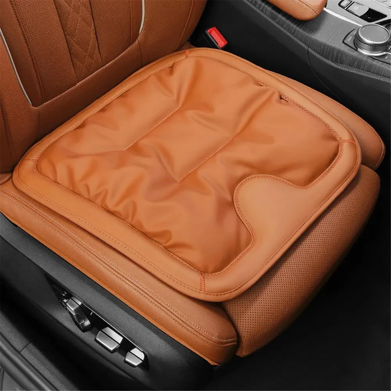 NNBINK Auto-Vordersitzkissen, Sitzkomfort-Kissen, Universelle Sitzbezüge, Auto-Innenausstattung, Auto-Vordersitzbezug, Auto-Kissenschutzmatte Autositz Sitzauflagen(Orange) von NNBINK