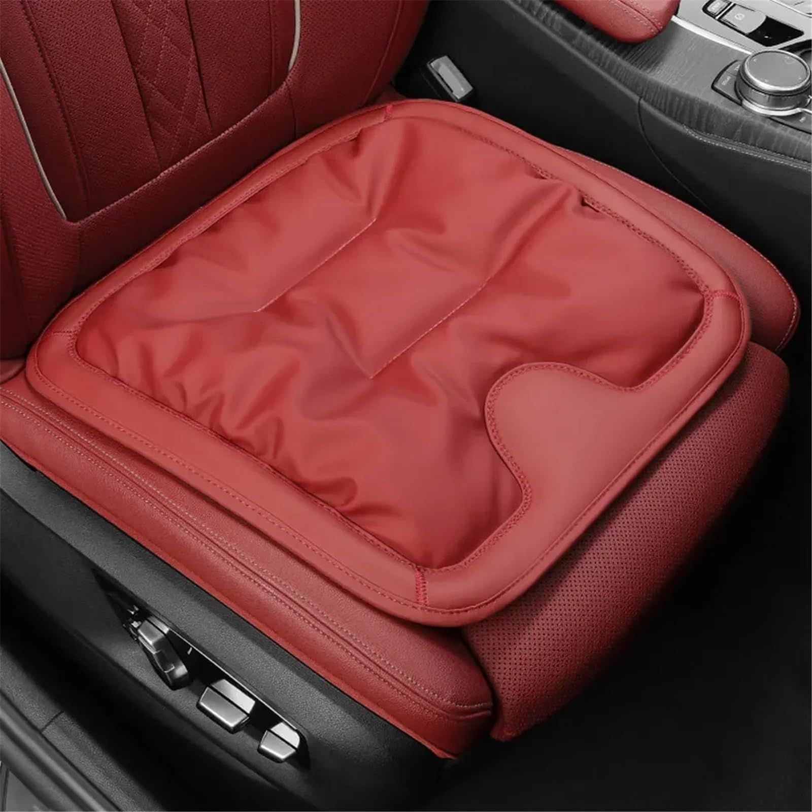 NNBINK Auto-Vordersitzkissen, Sitzkomfort-Kissen, Universelle Sitzbezüge, Auto-Innenausstattung, Auto-Vordersitzbezug, Auto-Kissenschutzmatte Autositz Sitzauflagen(Red) von NNBINK