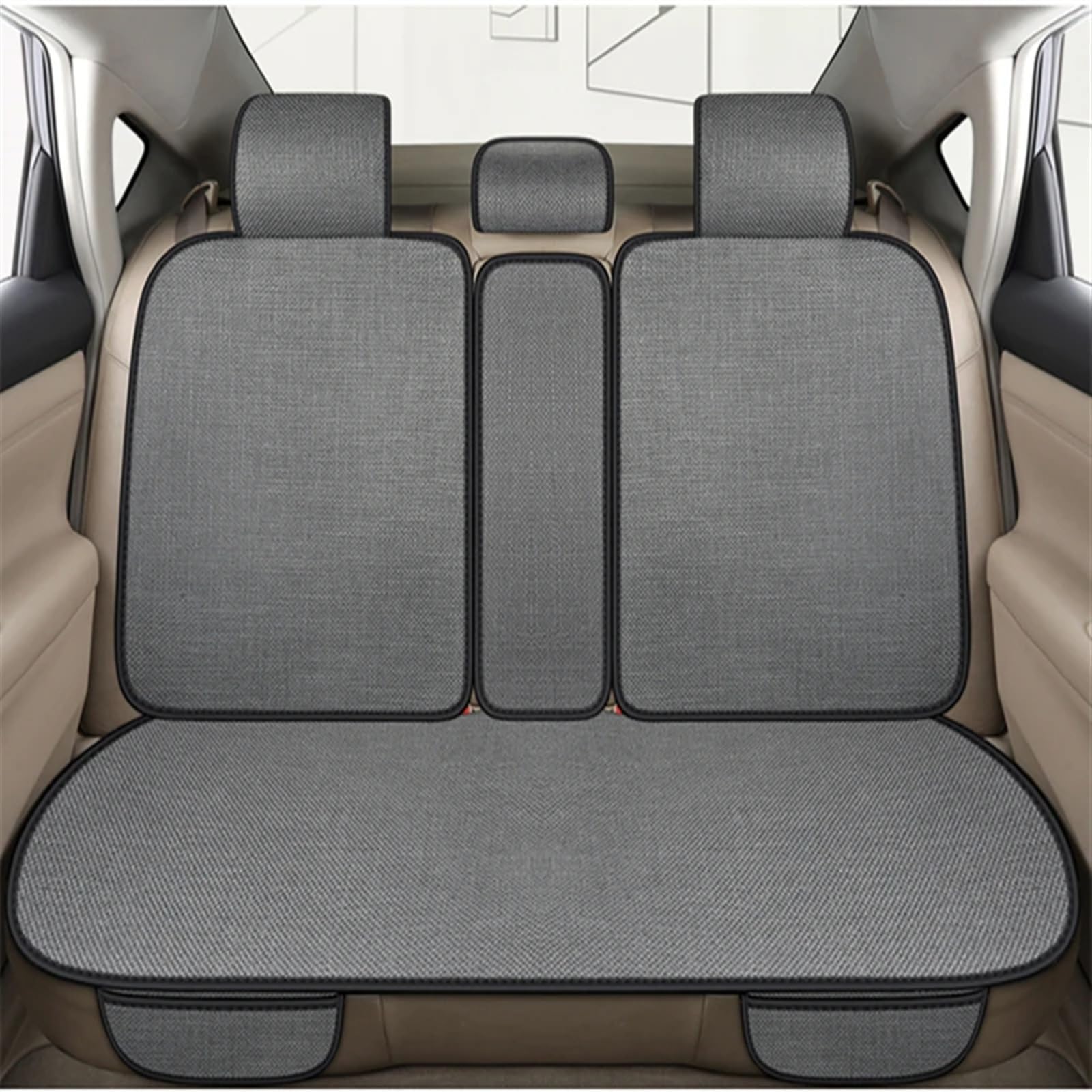 NNBINK Autositz Four Seasons Universal-Sitzbezug-Matte Automobil-Innenraum-Autositz-Schutzpolster Auto-Vorder-/Rücksitzbezug Autositz Sitzauflagen(Gray,Rear) von NNBINK