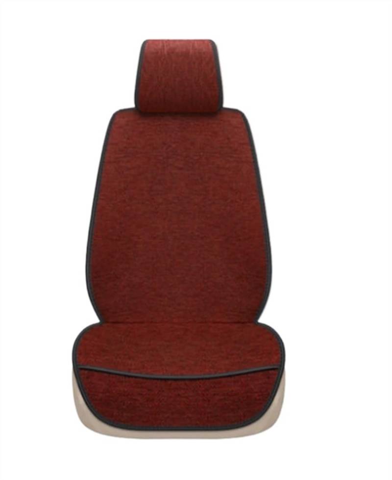 NNBINK Autositz Four Seasons Universal-Sitzbezug-Matte Automobil-Innenraum-Autositz-Schutzpolster Auto-Vorder-/Rücksitzbezug Autositz Sitzauflagen(Red,Front) von NNBINK