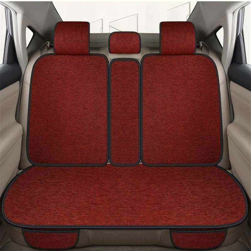 NNBINK Autositz Four Seasons Universal-Sitzbezug-Matte Automobil-Innenraum-Autositz-Schutzpolster Auto-Vorder-/Rücksitzbezug Autositz Sitzauflagen(Red,Rear) von NNBINK