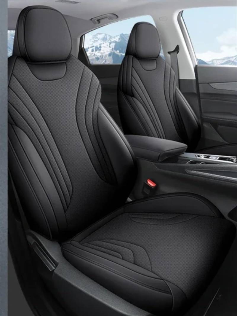 NNBINK Kompatibel Mit Geely Für Coolray 2023 2024 Autositzbezug, Ganzjahres-Kissen, Sitzbezug, Zubehör, Auto-Komplettset, Sitzschutz, Kissenpolster Autositz Sitzauflagen(Black) von NNBINK