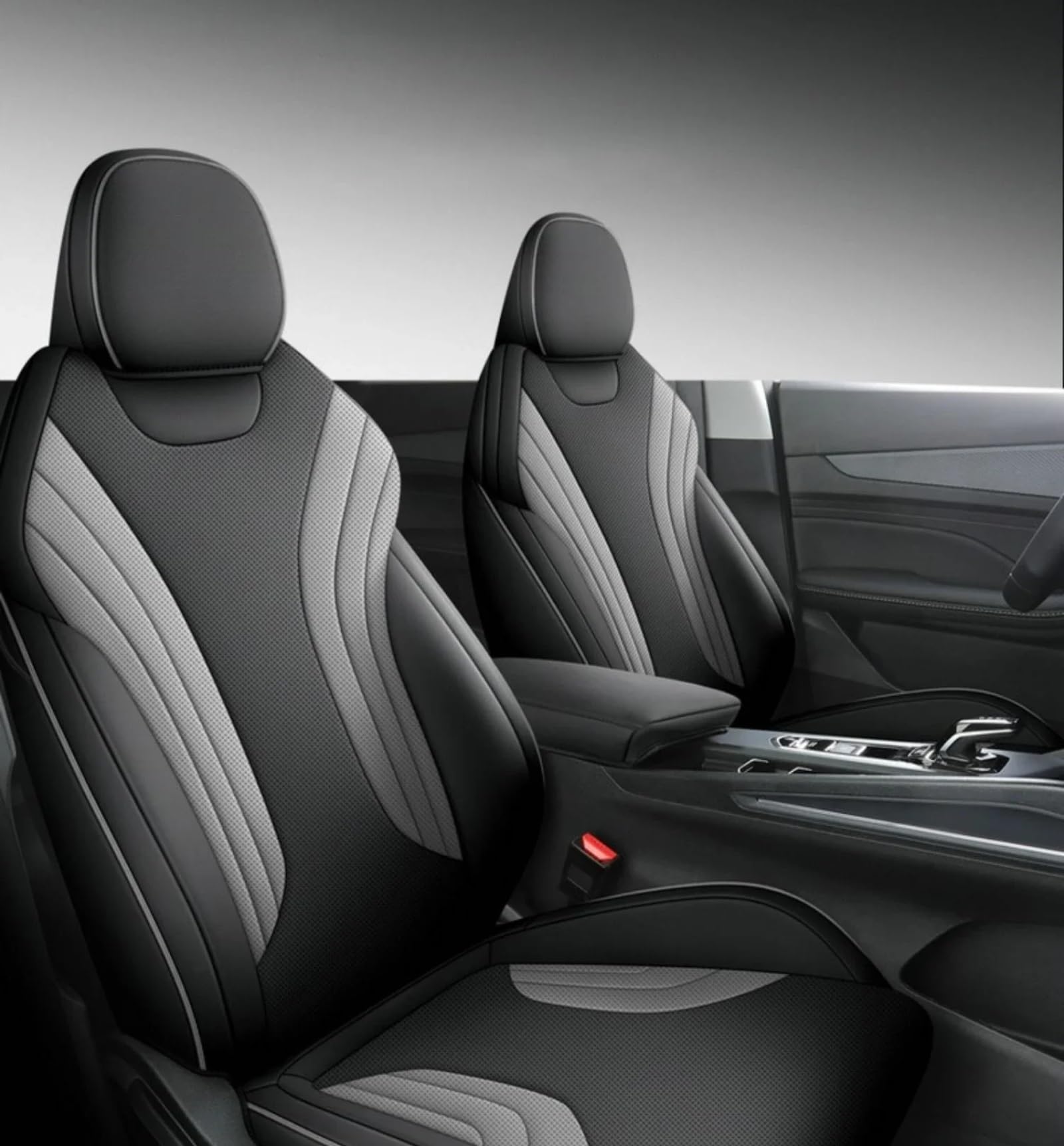 NNBINK Kompatibel Mit Geely Für Coolray 2023 2024 Autositzbezug, Ganzjahres-Kissen, Sitzbezug, Zubehör, Auto-Komplettset, Sitzschutz, Kissenpolster Autositz Sitzauflagen(Gray) von NNBINK