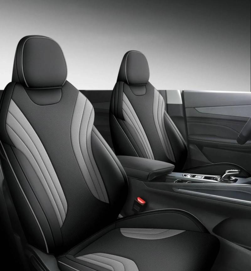 NNBINK Kompatibel Mit Geely Für Coolray 2023 2024 Autositzbezug, Ganzjahres-Kissen, Sitzbezug, Zubehör, Auto-Komplettset, Sitzschutz, Kissenpolster Autositz Sitzauflagen(Gray) von NNBINK