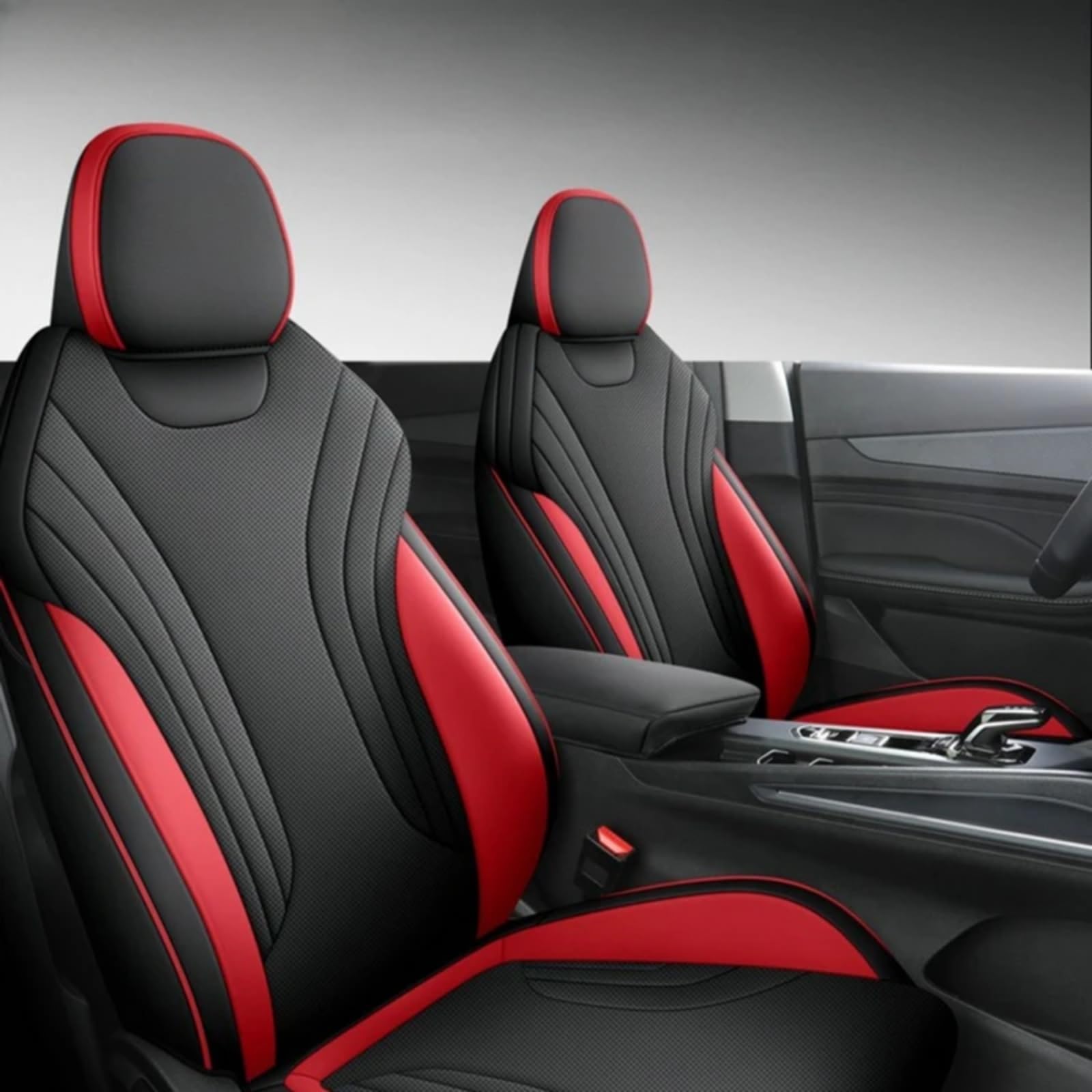 NNBINK Kompatibel Mit Geely Für Coolray 2023 2024 Autositzbezug, Ganzjahres-Kissen, Sitzbezug, Zubehör, Auto-Komplettset, Sitzschutz, Kissenpolster Autositz Sitzauflagen(Red) von NNBINK