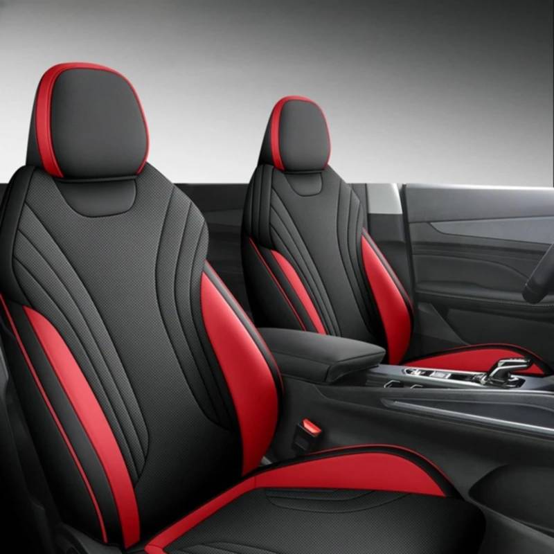 NNBINK Kompatibel Mit Geely Für Coolray 2023 2024 Autositzbezug, Ganzjahres-Kissen, Sitzbezug, Zubehör, Auto-Komplettset, Sitzschutz, Kissenpolster Autositz Sitzauflagen(Red) von NNBINK