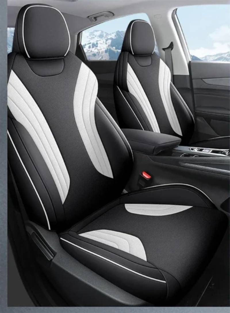NNBINK Kompatibel Mit Geely Für Coolray 2023 2024 Autositzbezug, Ganzjahres-Kissen, Sitzbezug, Zubehör, Auto-Komplettset, Sitzschutz, Kissenpolster Autositz Sitzauflagen(White) von NNBINK
