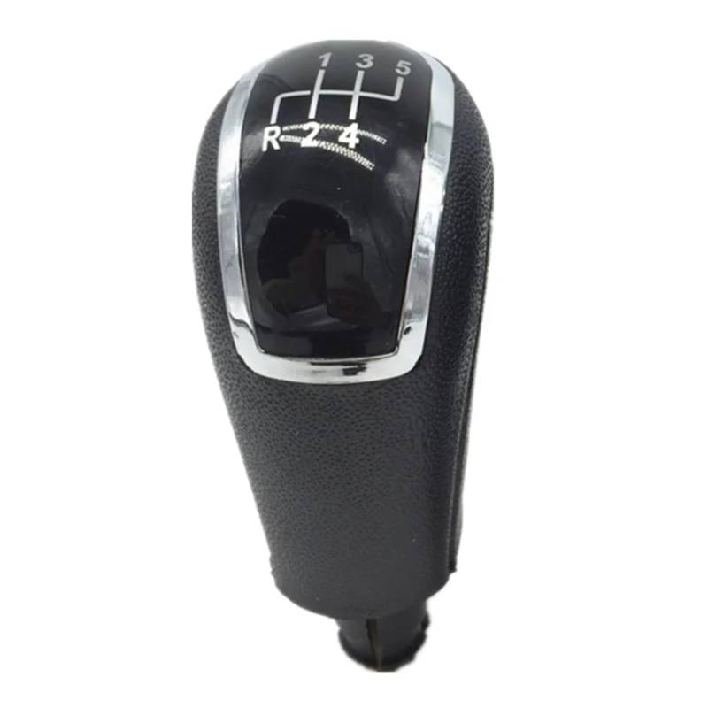 NNBINK Kompatibel Mit Skoda Für Octavia A5 A6 2004 2005 2006 2007 2008 2009 2010 2011 2012 Auto Handgeschwindigkeit Schaltknauf Hebel Stick Griff Gamasche Schaltknäufe(Black Knob,5 Speed) von NNBINK