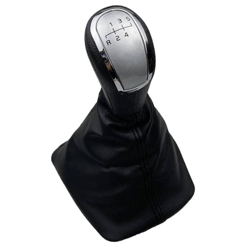 NNBINK Kompatibel Mit Skoda Für Octavia A5 A6 2004 2005 2006 2007 2008 2009 2010 2011 2012 Auto Handgeschwindigkeit Schaltknauf Hebel Stick Griff Gamasche Schaltknäufe(Silver,5 Speed) von NNBINK