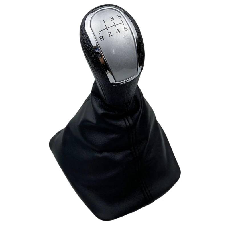 NNBINK Kompatibel Mit Skoda Für Octavia A5 A6 2004 2005 2006 2007 2008 2009 2010 2011 2012 Auto Handgeschwindigkeit Schaltknauf Hebel Stick Griff Gamasche Schaltknäufe(Silver,6 Speed) von NNBINK