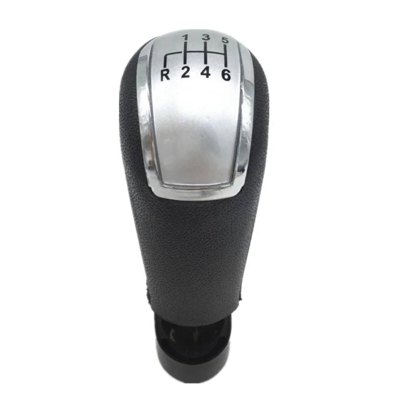 NNBINK Kompatibel Mit Skoda Für Octavia A5 A6 2004 2005 2006 2007 2008 2009 2010 2011 2012 Auto Handgeschwindigkeit Schaltknauf Hebel Stick Griff Gamasche Schaltknäufe(Silver Knob,6 Speed) von NNBINK