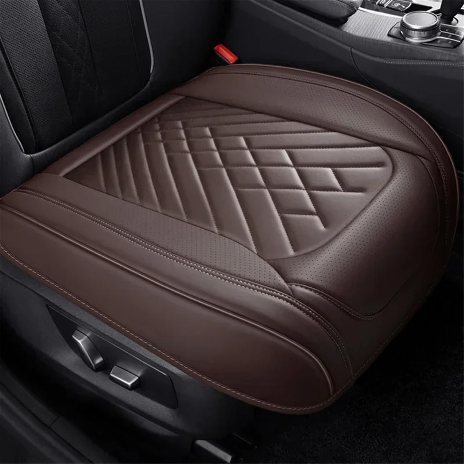 NNBINK Kompatibel Mit VW Für Golf Für Passat Für CC Universal-Autositzbezug Kissen Autositz-Schutzpolster Auto-Sitzbezug Vorne Hinten Autositz Sitzauflagen(Brown,Front) von NNBINK