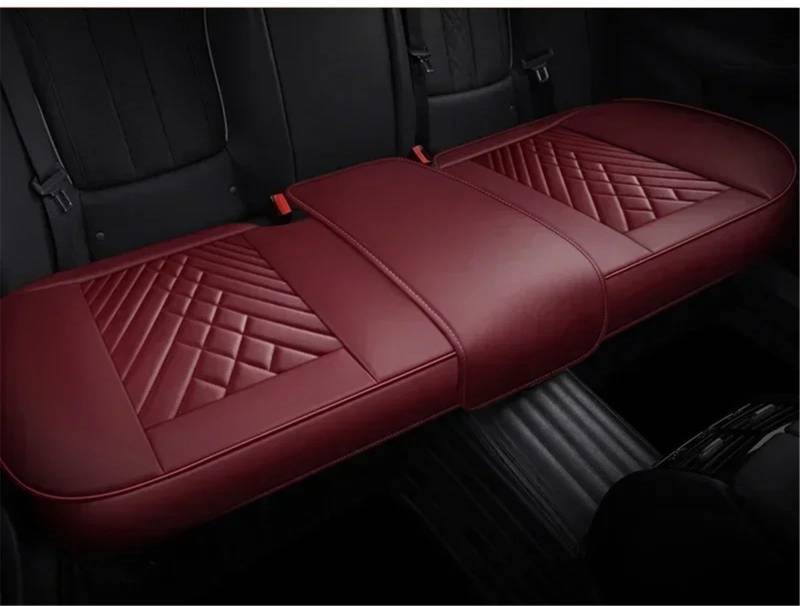 NNBINK Kompatibel Mit VW Für Golf Für Passat Für CC Universal-Autositzbezug Kissen Autositz-Schutzpolster Auto-Sitzbezug Vorne Hinten Autositz Sitzauflagen(Red,Rear) von NNBINK