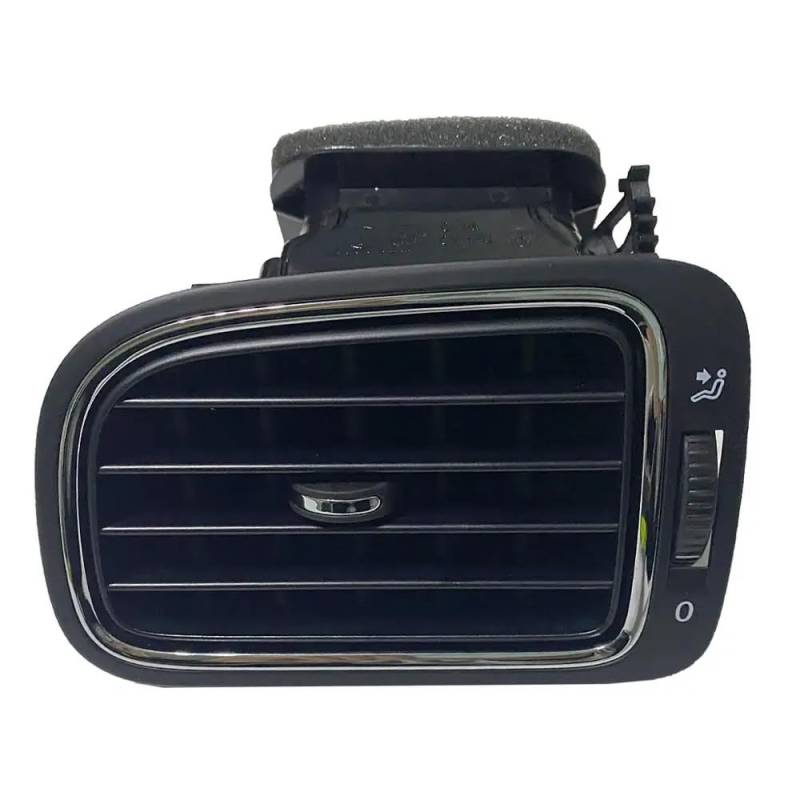 NNBINK Kompatibel Mit VW Für Polo 2011 2012 2013 6R0819703 Auto Vorne Armaturenbrett Klimaanlage Auslassrahmen Klimaanlage Entlüftungsgitter Montage Lüftungsdüse Klimaanlage(Matte Black L Chrome) von NNBINK