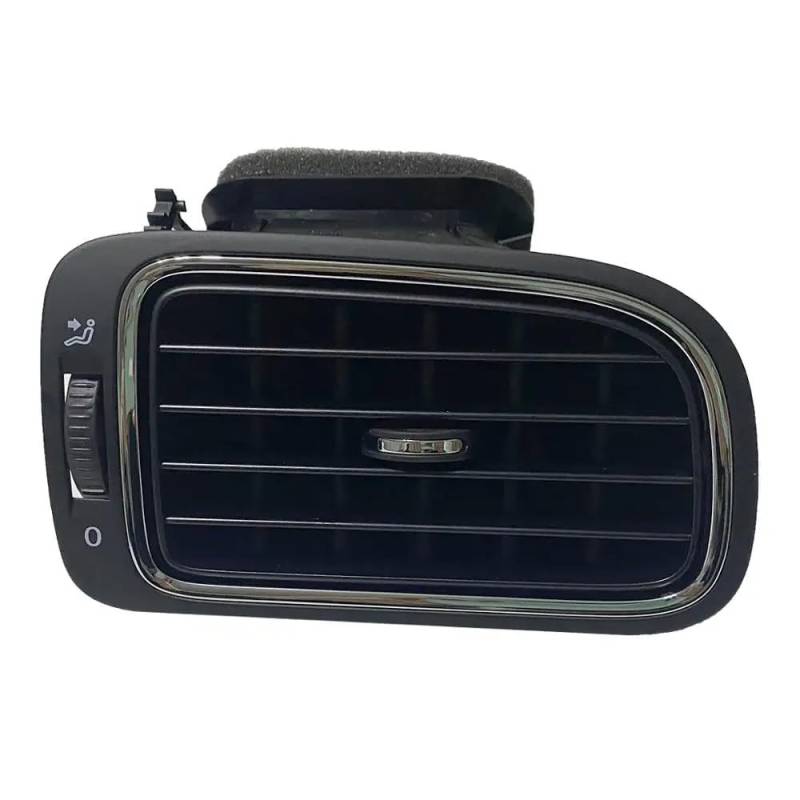 NNBINK Kompatibel Mit VW Für Polo 2011 2012 2013 6R0819703 Auto Vorne Armaturenbrett Klimaanlage Auslassrahmen Klimaanlage Entlüftungsgitter Montage Lüftungsdüse Klimaanlage(Matte Black R Chrome) von NNBINK