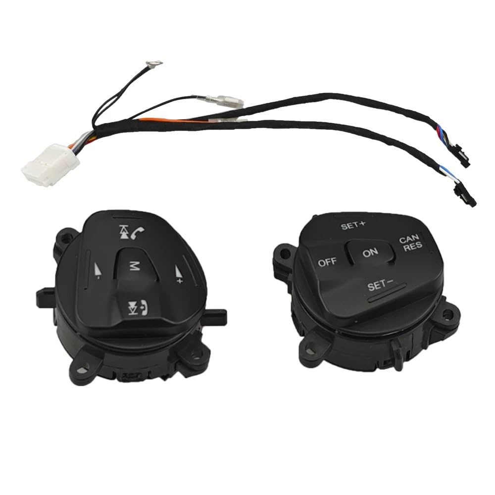 NNBINK Lenkradschalter-Taste Kompatibel Mit Ford Für Fiesta Mk7 Für Ecosport 2013 Auto-Lenkrad Links Rechts Mit Draht-Tempomat-Schalterknopf Automontage NNBINK Lenkradschalter-Taste Kompatibel Mit Ford Für Fiesta Mk7 Für Ecosport 2013 Auto-Lenkrad Links Rechts Mit Draht-Tempomat-Schalterknopf Automontage von NNBINK