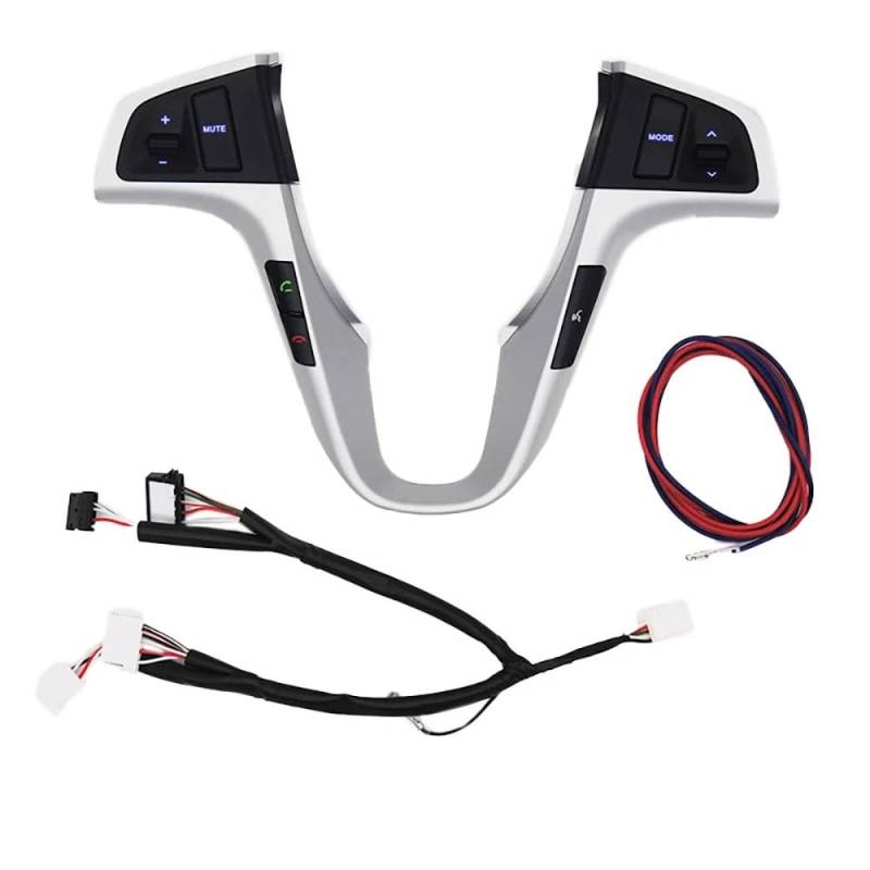NNBINK Lenkradschalter-Taste Kompatibel Mit Hyundai Für Verna 2010 2011 2012 2013 2014 2015 2016 Lenkrad Lautstärke Musiksteuerung Tastenschalter Mit Hintergrundbeleuchtung von NNBINK