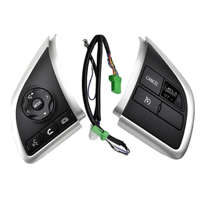 NNBINK Lenkradschalter-Taste Kompatibel Mit Mitsubishi Für Mirage 2012–2015 Für ASX 2013–2019 Multifunktions-Lenkradschalter Lautstärke Tempomat-Tastenbaugruppe von NNBINK