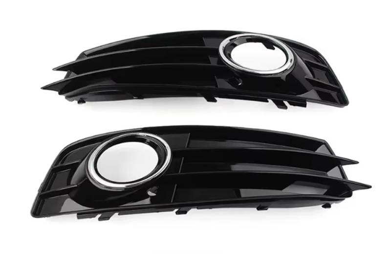 NNBINK Nebelscheinwerfer Grille Kompatibel Mit A3 2010–2013 Frontstoßstange, Nebelscheinwerfer, Abdeckrahmen, Nebellampengitter Mit Chromring(2PCS Left and Right) von NNBINK