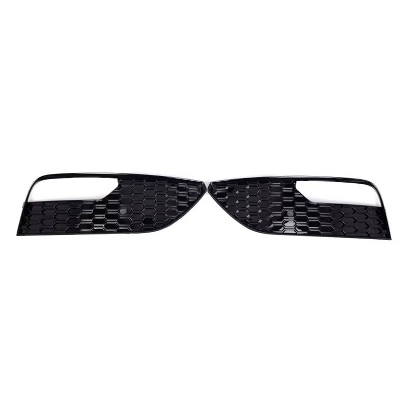 NNBINK Nebelscheinwerfer Grille Kompatibel Mit A3 2012 2013 2014 2015 2016 8V3807681 2 Stück Auto-Frontstoßstange Nebelscheinwerfer Kühlergrill-Abdeckung Blende Glänzendes Schwarz Autozubehör von NNBINK