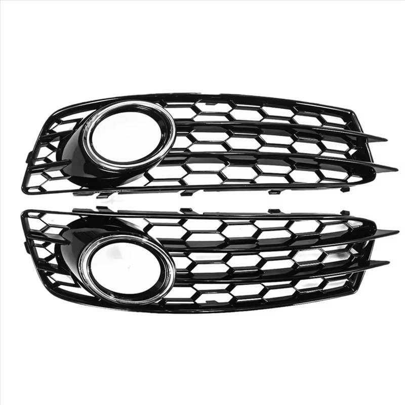 NNBINK Nebelscheinwerfer Grille Kompatibel Mit A3 8P 2009 2010 2011 2012 8P0807682 Auto-Frontstoßstange Links Rechts Nebelscheinwerfer Licht Honeycomb Mesh Kühlergrill Blendenabdeckungen Chrom von NNBINK