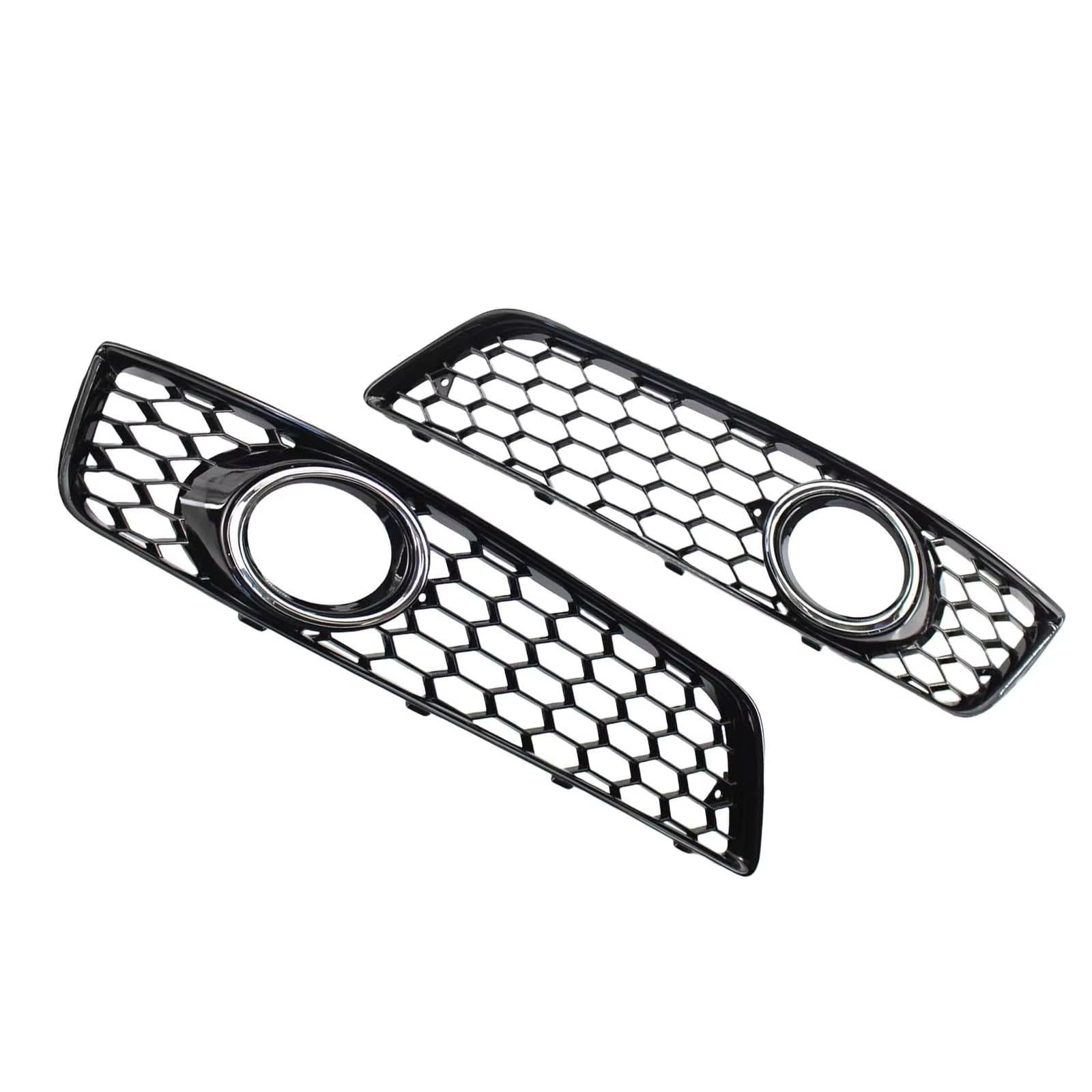 NNBINK Nebelscheinwerfer Grille Kompatibel Mit A3 Für 8P 2009–2013, 2 Stück Nebelscheinwerfer-Grill-Abdeckung, Nebelscheinwerfer-Rahmenverkleidung 8P0807682D(Electroplate Black) von NNBINK