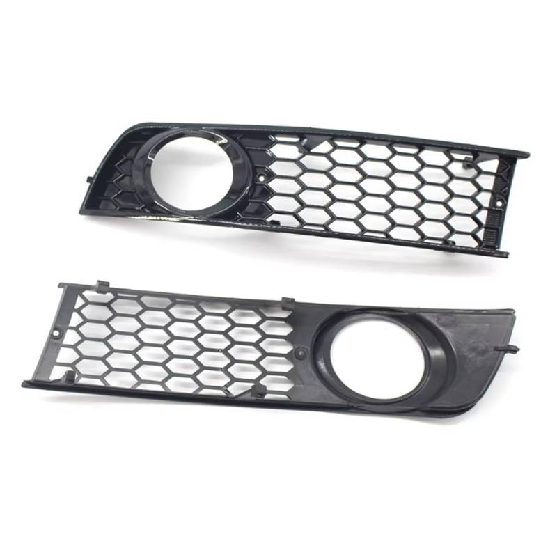 NNBINK Nebelscheinwerfer Grille Kompatibel Mit A4 B6 2001 2002 2003 2004 2005 8E0807681 Auto-Frontstoßstange Nebelscheinwerferlampe Honeycomb Hex Mesh Grille Cover Frame Deckelteile von NNBINK