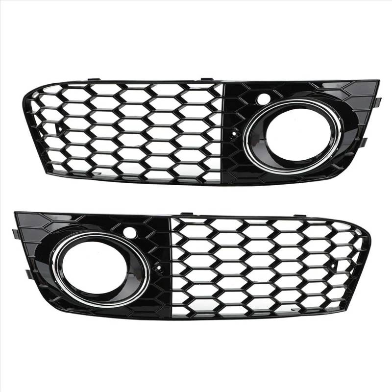 NNBINK Nebelscheinwerfer Grille Kompatibel Mit A4 B8 2009 2010 2011 2012 8KD807682 Auto-Frontstoßstange Nebelscheinwerfer Gitterabdeckung Auto-Nebelscheinwerfer Wabengitter-Teile von NNBINK