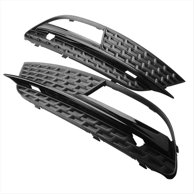 NNBINK Nebelscheinwerfer Grille Kompatibel Mit A5 2012 2013 2014 2015 2016 8T0807681H Auto Vorne Unterer Stoßfänger Links Und Rechts Nebelscheinwerfergitter Abdeckung Autozubehör Schwarz von NNBINK
