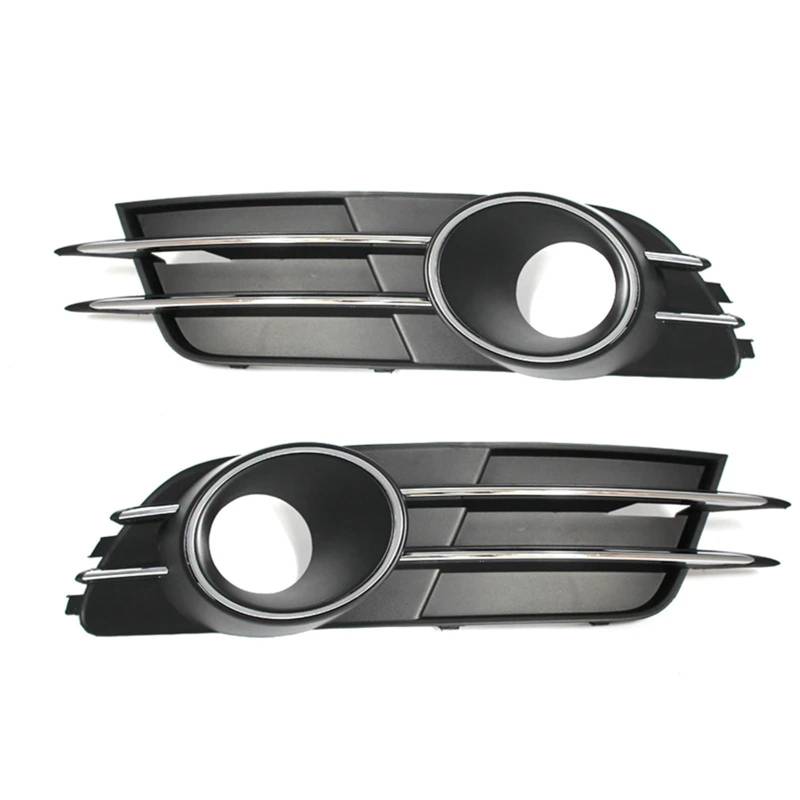 NNBINK Nebelscheinwerfer Grille Kompatibel Mit A6 C7 2011 2012 2013 2014 2015 4G0807681B Auto Vorne Unterer Stoßfänger Nebelscheinwerfer-Abdeckungsgitter Links Rechts Nebelscheinwerfergitter Chrom von NNBINK