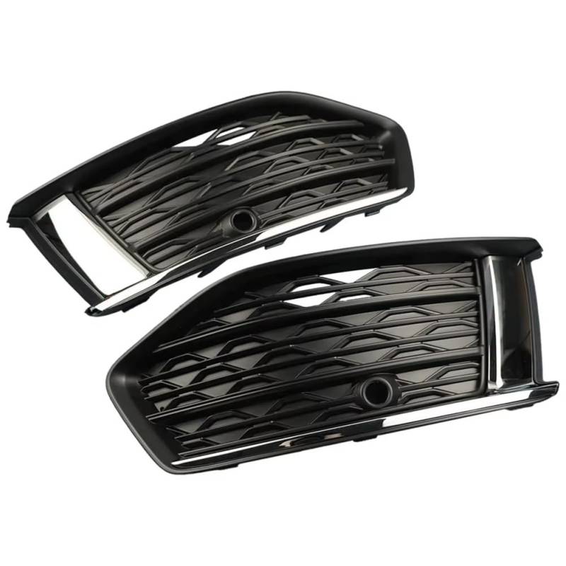 NNBINK Nebelscheinwerfer Grille Kompatibel Mit A6 C8 2019 2020 4KD807648 1 Paar Rechte Und Linke Auto-Frontstoßstange Nebelscheinwerfer Licht Grillabdeckung Zierrahmen Ersatzteile von NNBINK
