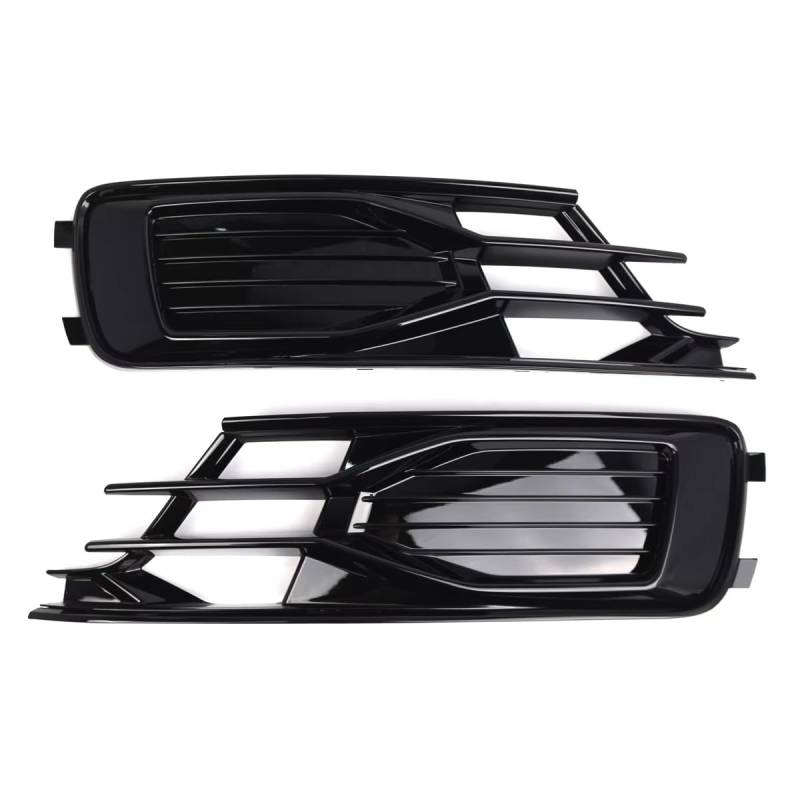 NNBINK Nebelscheinwerfer Grille Kompatibel Mit A6 Für Quattro 2016 2017 2018 4G0807647 Auto-Frontstoßstange Links Rechts Nebelscheinwerfer Lampengitter Abdeckung Rahmen Schirm Glänzend Schwarz von NNBINK