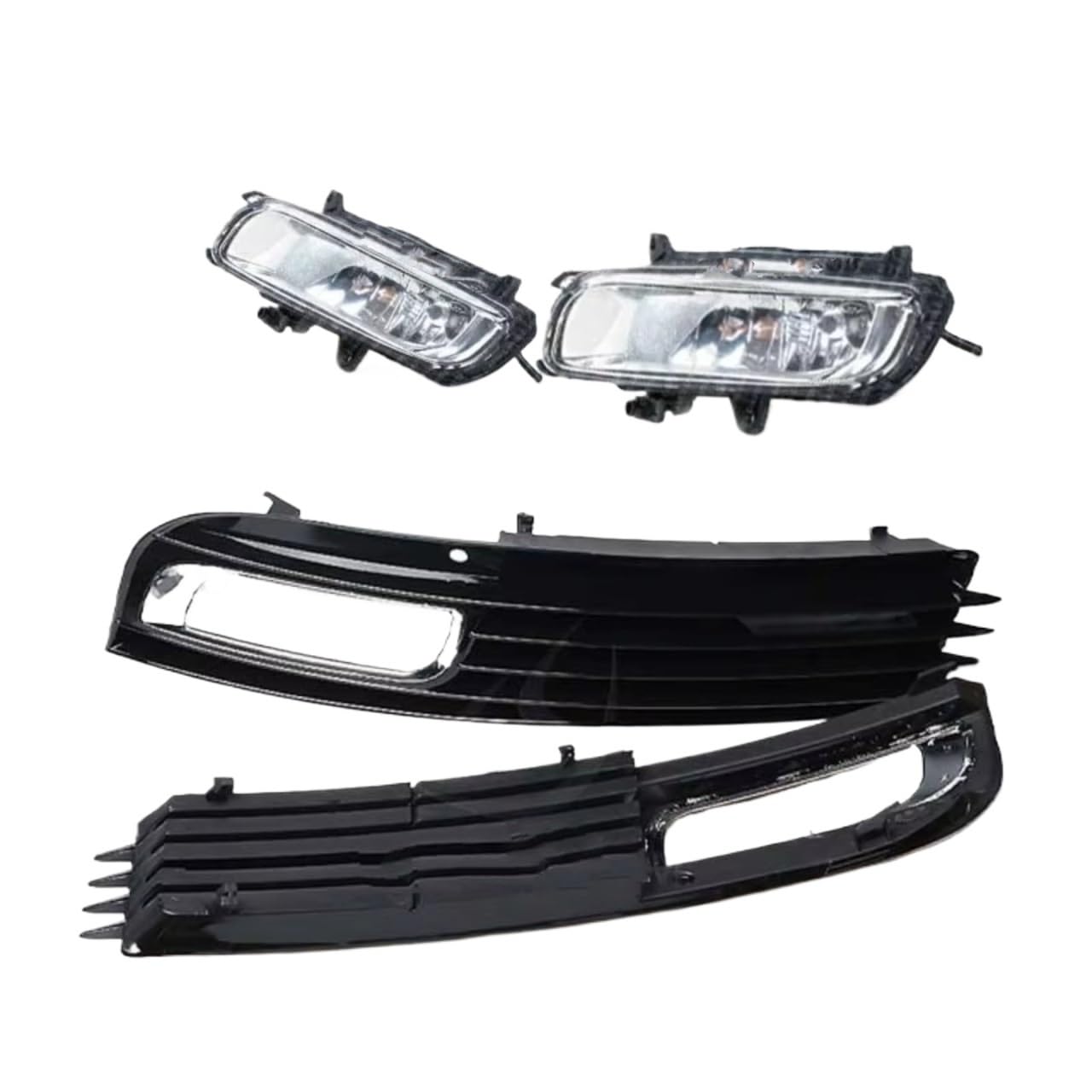 NNBINK Nebelscheinwerfer Grille Kompatibel Mit A8 A8L D3 2008–2010, Auto-Nebelscheinwerfer-Gitter, Frontstoßstange, Nebelscheinwerfer-Rahmengitter 4E0807681AN(Left and Right2) von NNBINK