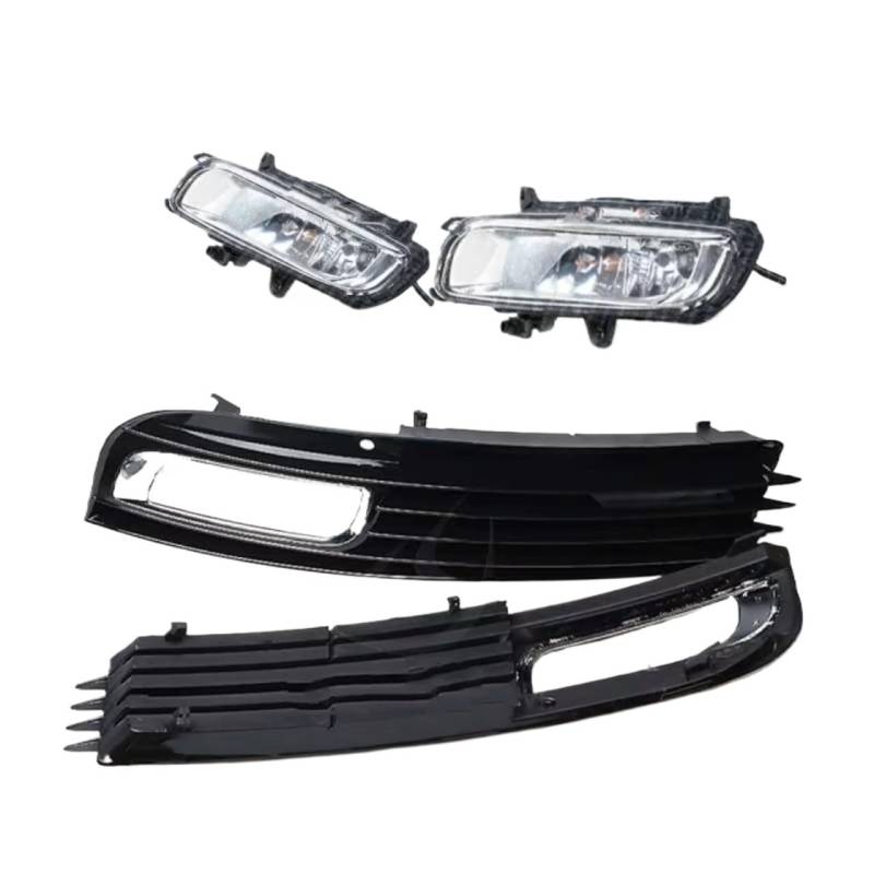 NNBINK Nebelscheinwerfer Grille Kompatibel Mit A8 A8L D3 2008–2010, Auto-Nebelscheinwerfer-Gitter, Frontstoßstange, Nebelscheinwerfer-Rahmengitter 4E0807681AN(Left and Right2) von NNBINK