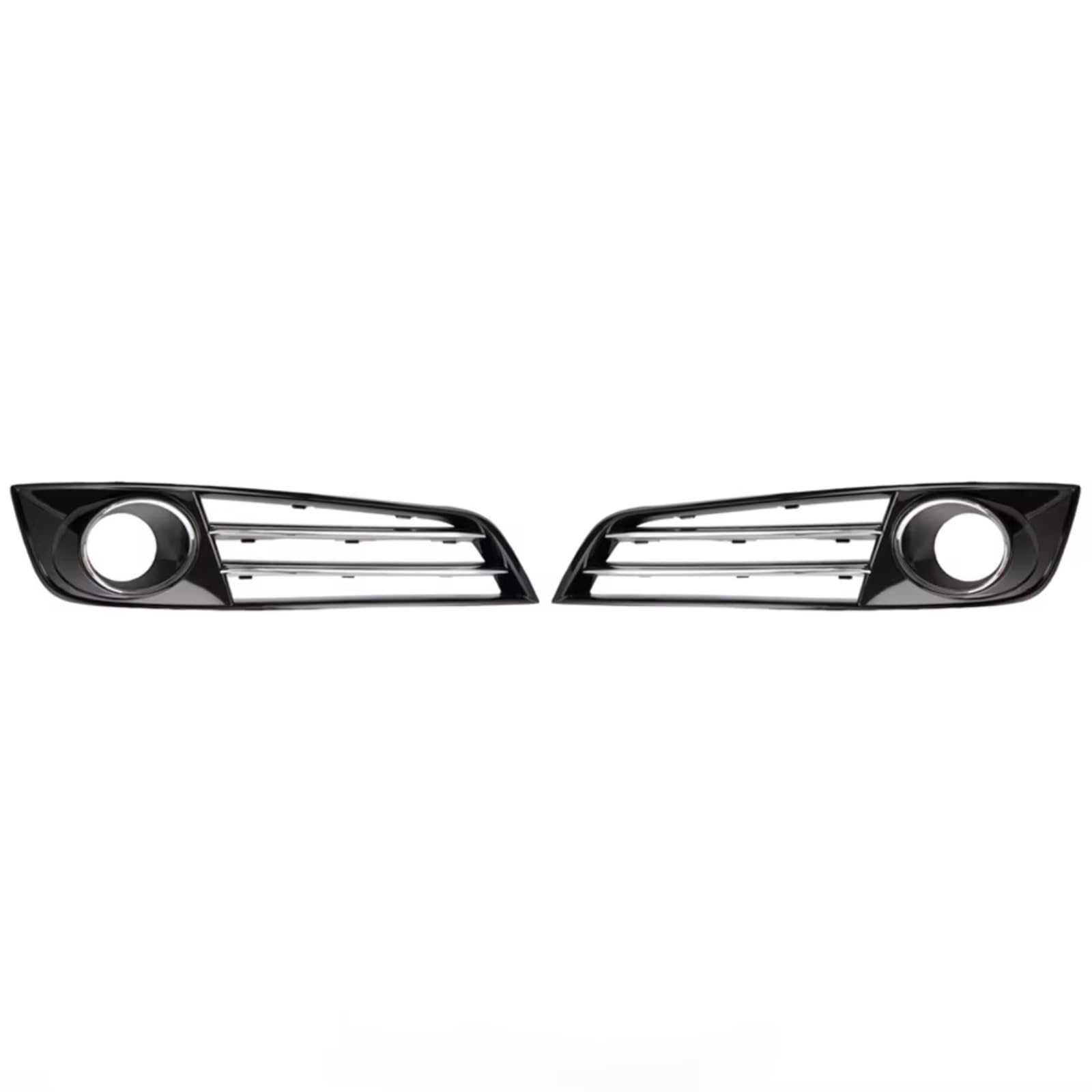 NNBINK Nebelscheinwerfer Grille Kompatibel Mit A8 S8 Für Quattpo Für D4 2010-2013 Front Chrom Stoßstange Nebelscheinwerfer Grill Abdeckung Racing Grills 4H0807679E(1 Pair with Hole) von NNBINK