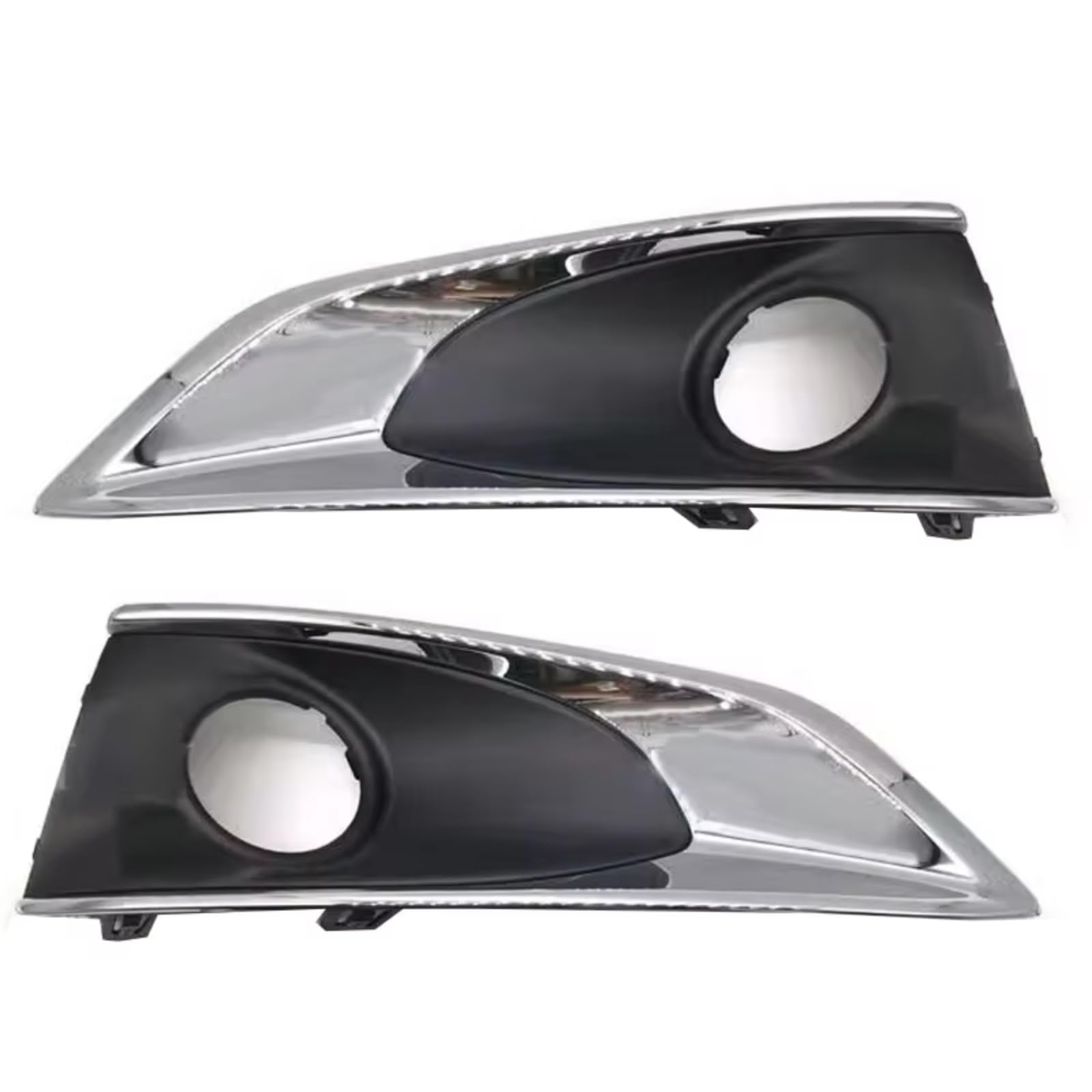 NNBINK Nebelscheinwerfer Grille Kompatibel Mit Peugeot Für 301 2017-2019 Auto-Außenzubehör Nebelscheinwerfer Vorne Chromblende Licht Auto Nebelscheinwerfergitter(Hight 1 Set) von NNBINK