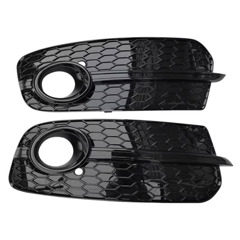 NNBINK Nebelscheinwerfer Grille Kompatibel Mit Q5 2013 2014 2015 2016 2017 8R0807682J EIN Paar Linke Und Rechte Auto-Nebelscheinwerfer Wabengitter-Abdeckung Ganz In Schwarz Automontage von NNBINK