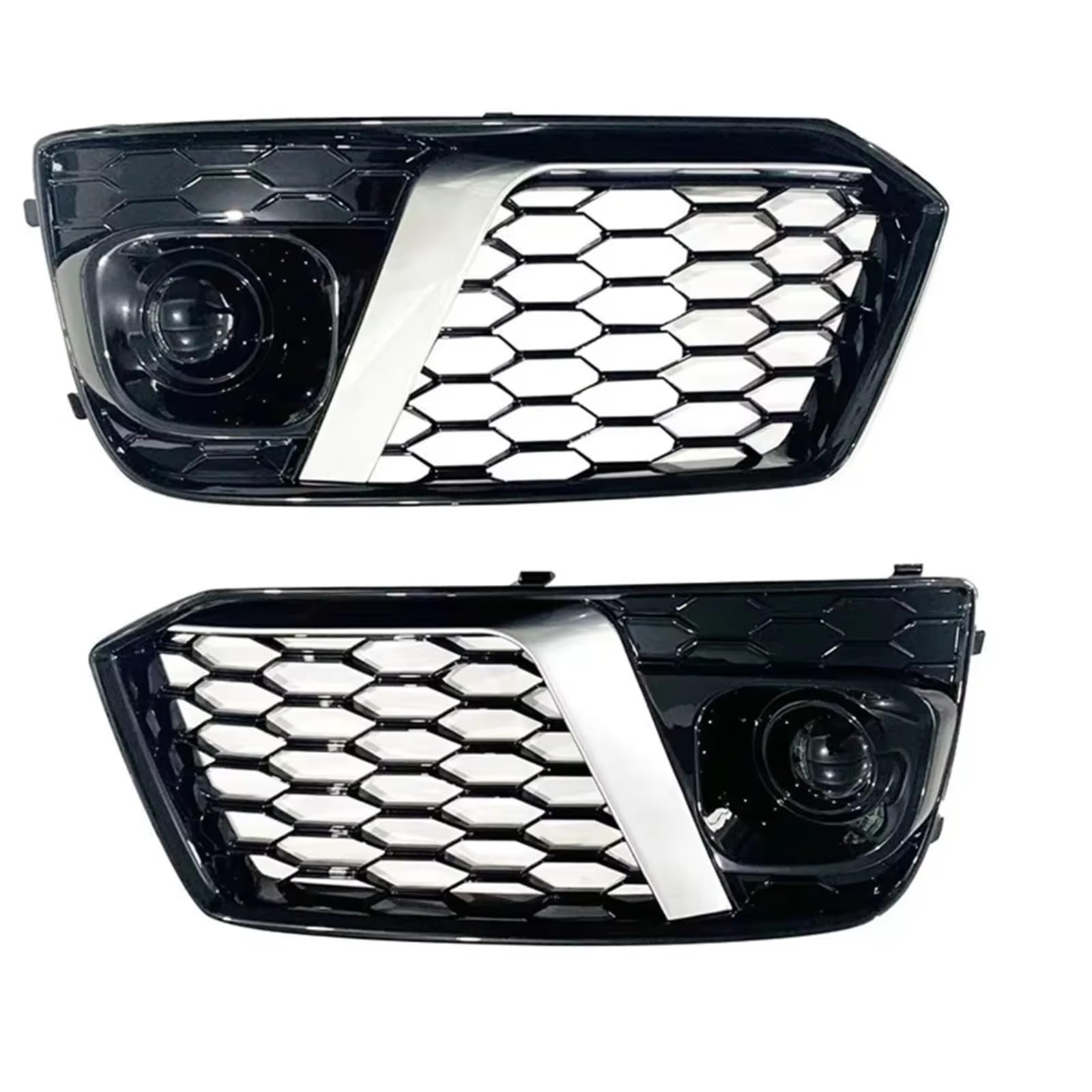 NNBINK Nebelscheinwerfer Grille Kompatibel Mit Q5 Q5L 2018-2020 ABS Ersatz Front Stoßstange Nebel Lampe Lampenschirm Licht Racing Grills Abdeckung(C) von NNBINK